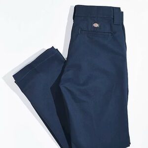 dickies slim fit straight blue pants